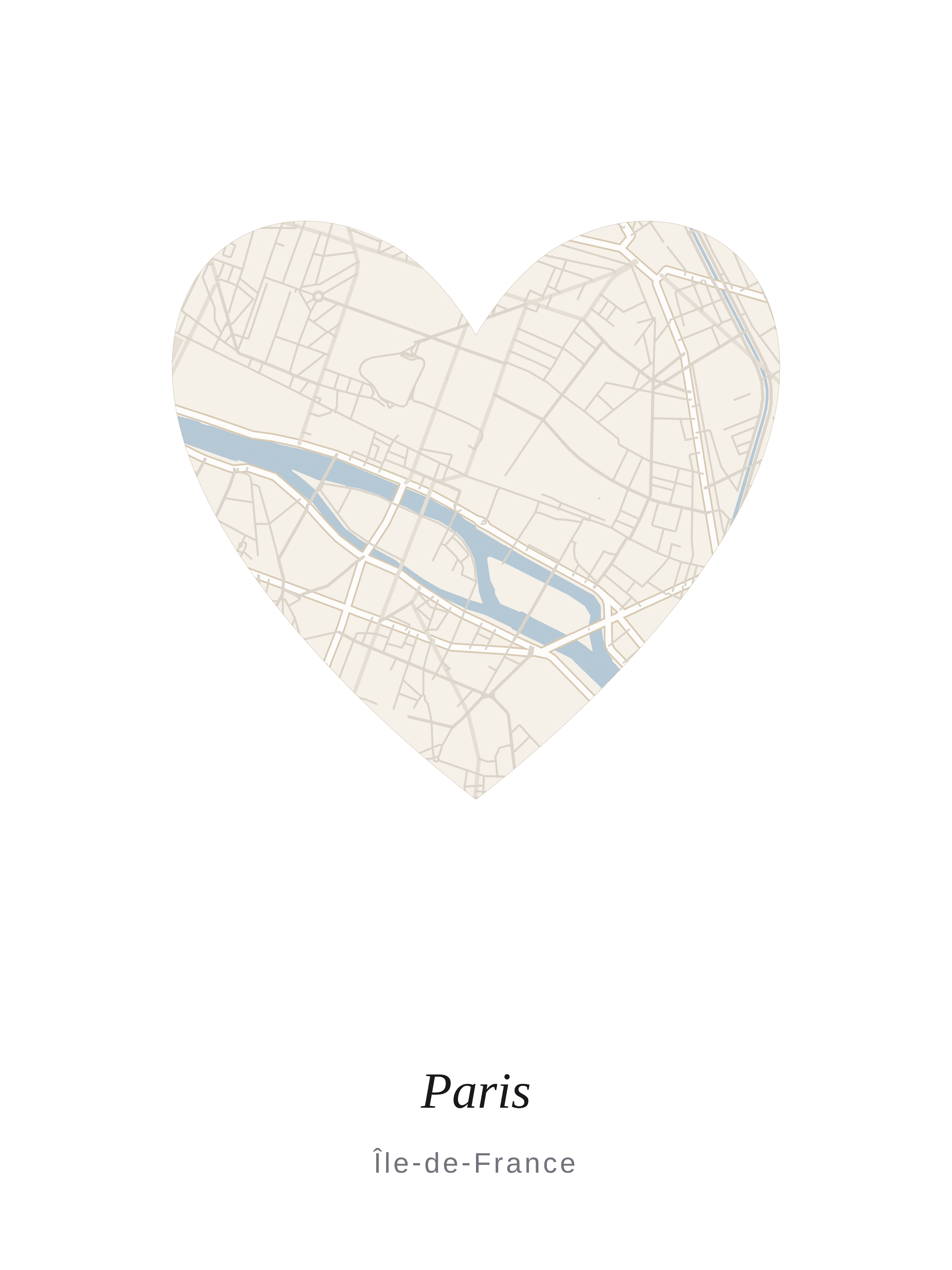 Paris map art — Warm Press theme